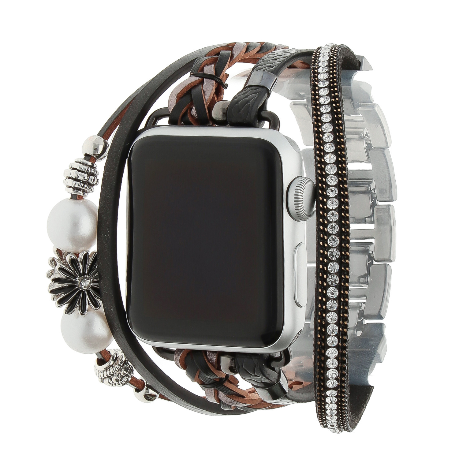 Apple Watch Acél tartozékok link pánt - fekete