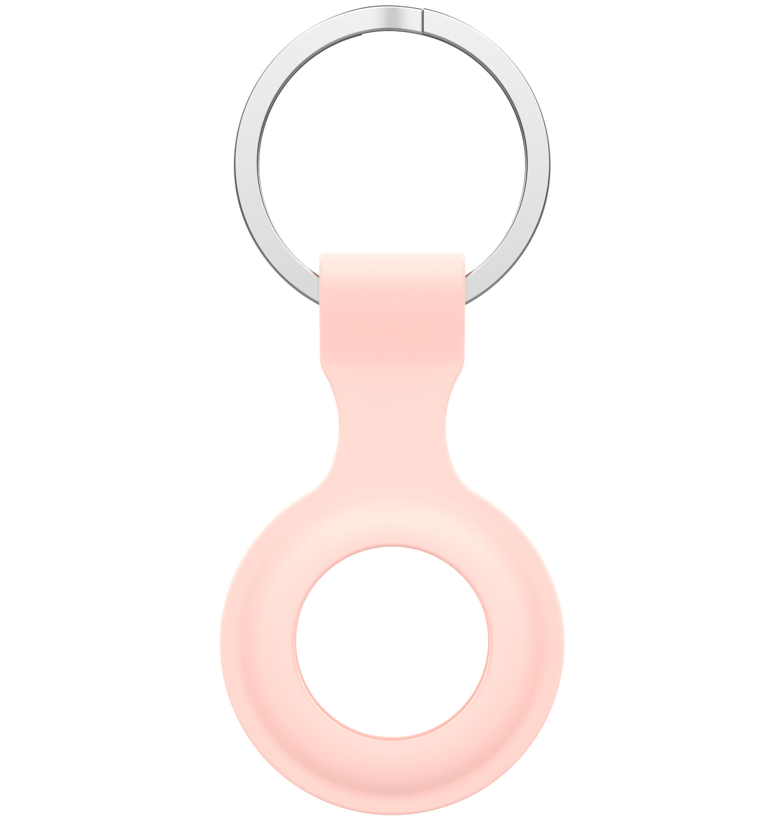  AirTag szilikon gyűrű kulcstartó - rózsaszín