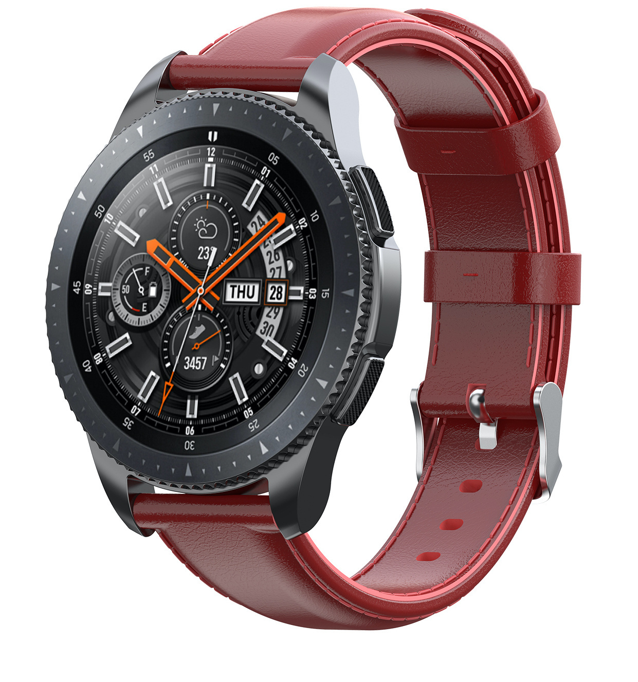 Samsung Galaxy Watch bőrszíj - piros