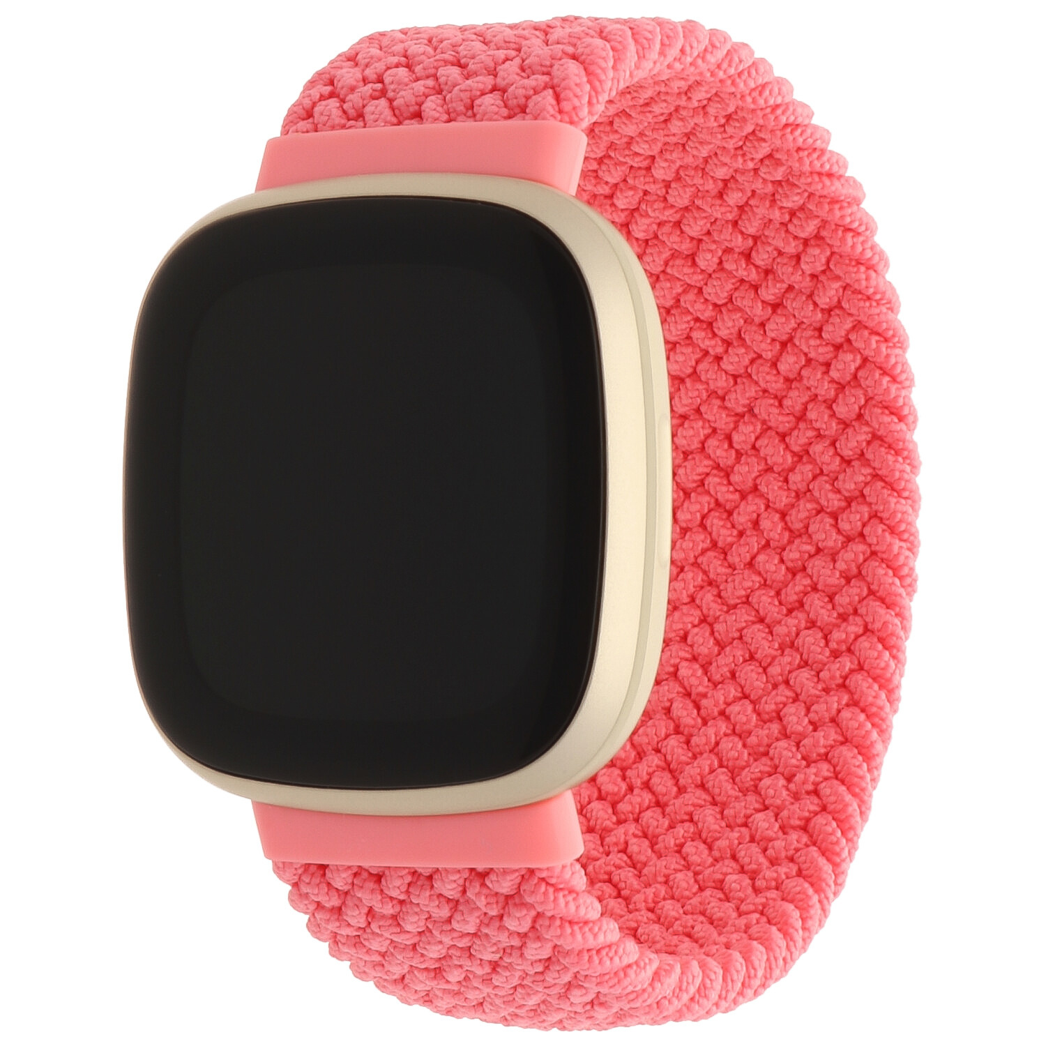 Fitbit Versa 3 / Sense Nejlon fonott szóló szalag - rózsaszín