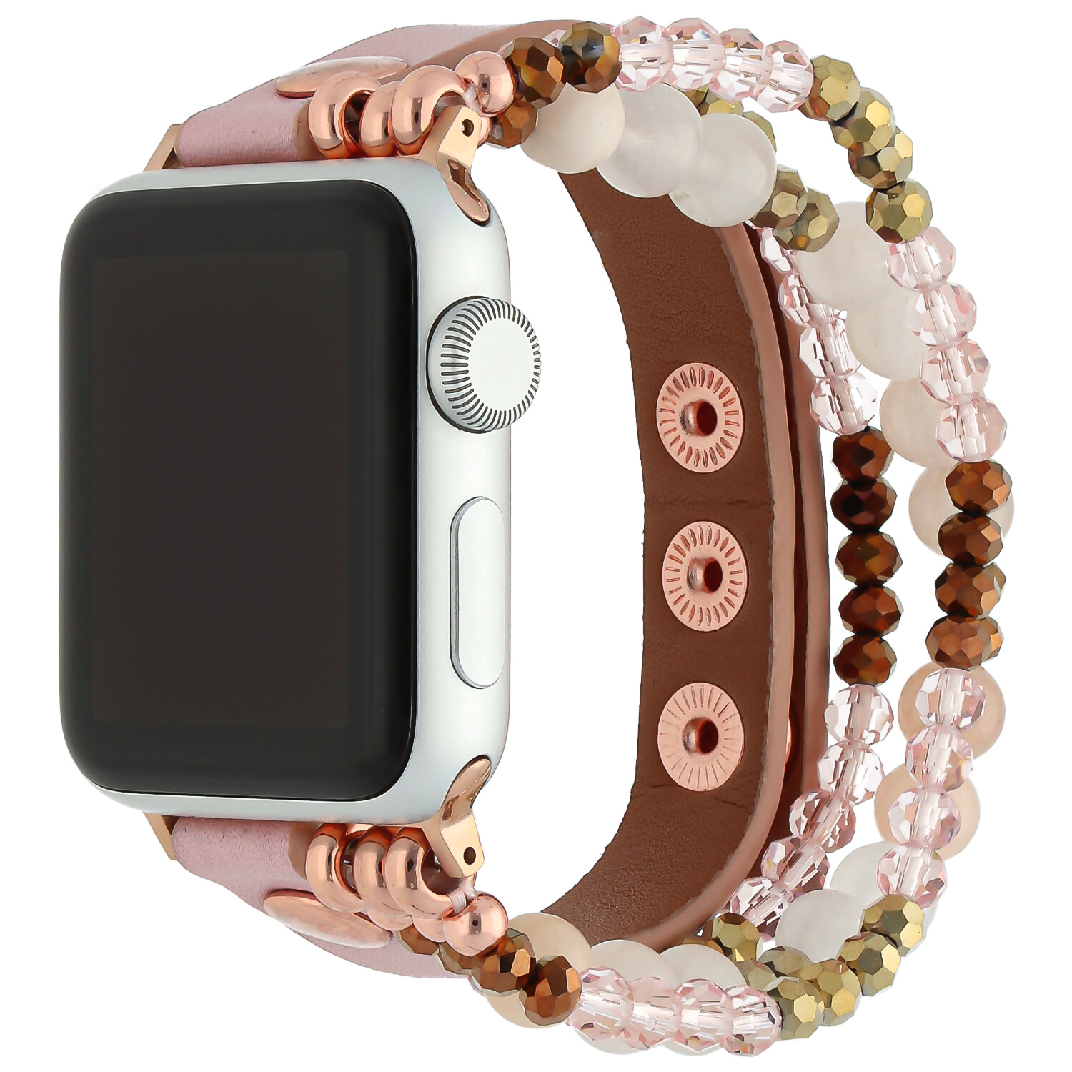  Apple Watch bőr ékszerpánt - rózsaszín
