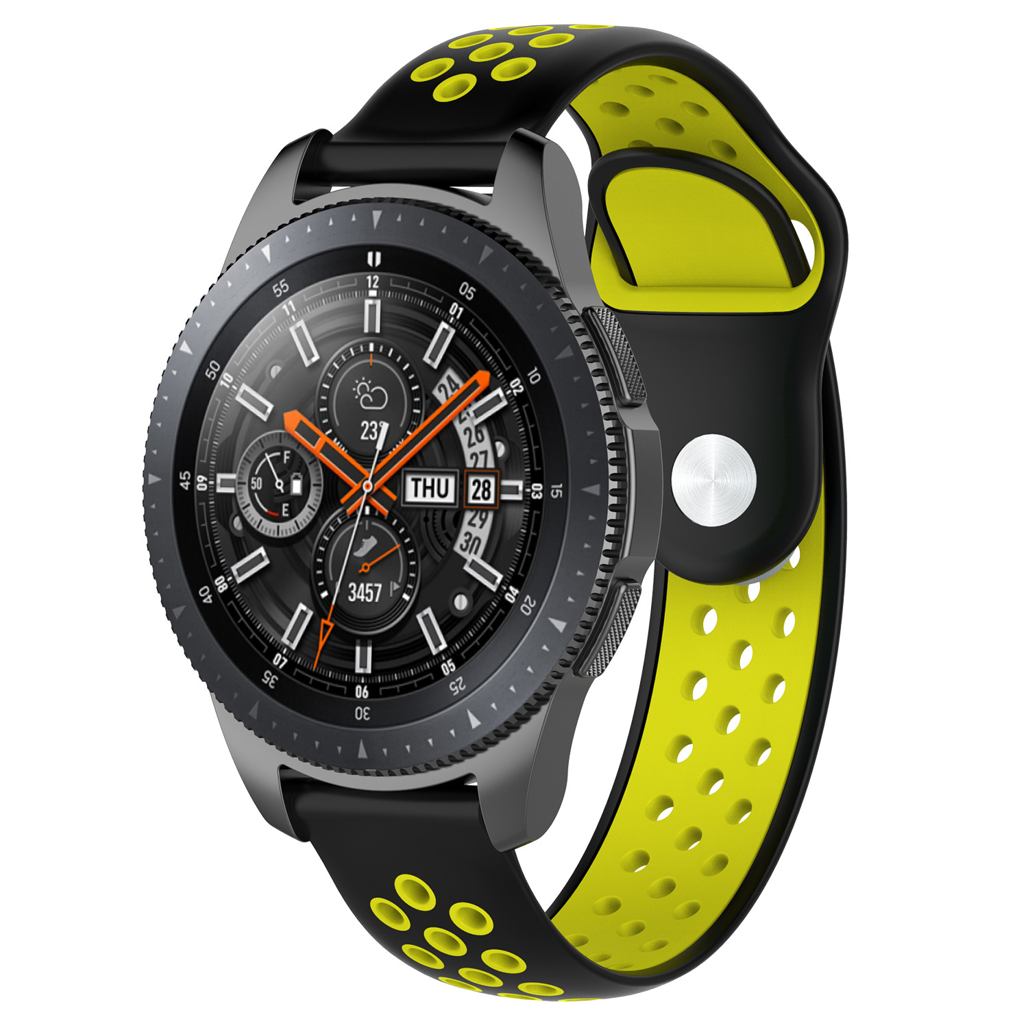 Samsung Galaxy Watch dupla sport szalag - fekete-sárga