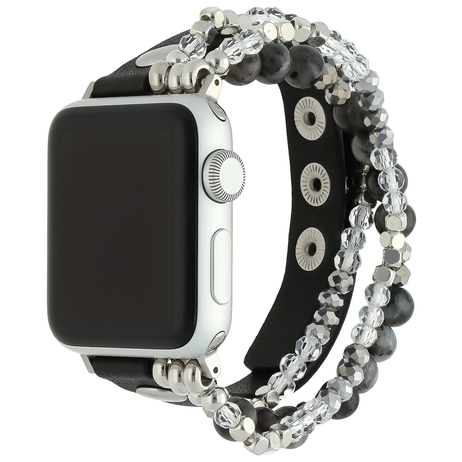  Apple Watch bőr ékszerpánt - fekete