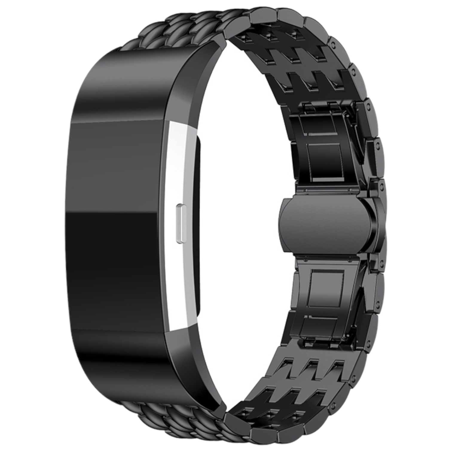 Fitbit Charge 2 sárkány Acél link pánt - fekete