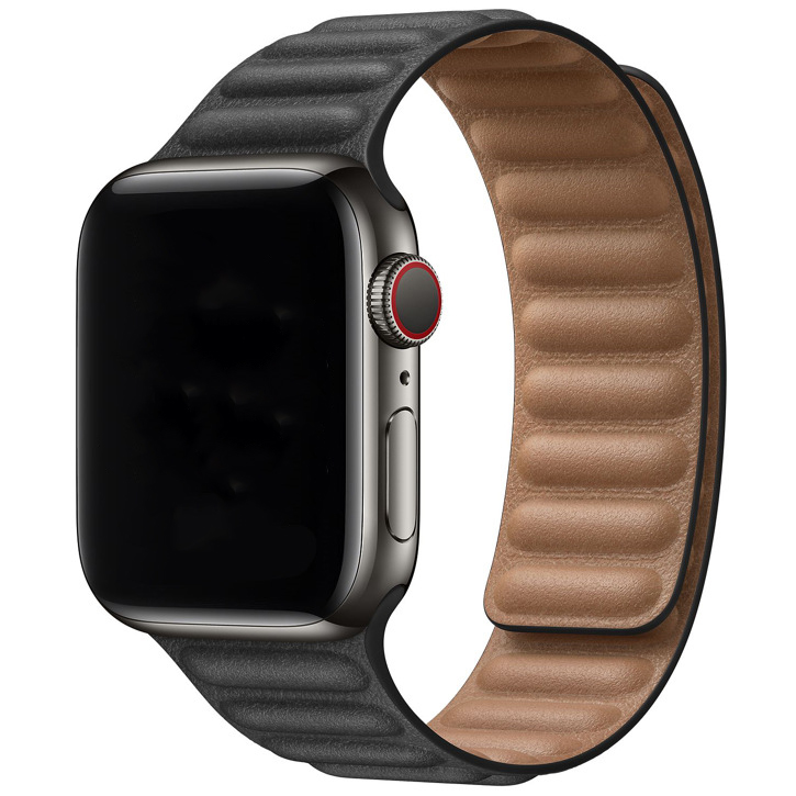  Apple Watch bőr szóló pánt - fekete