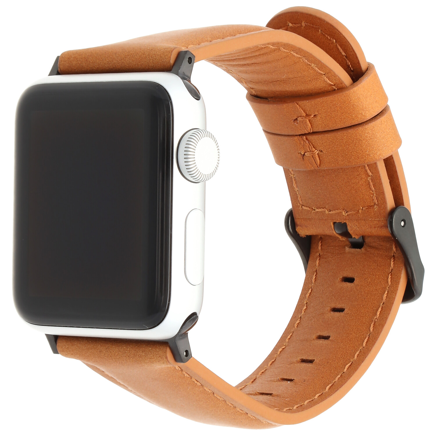  Apple Watch valódi bőr szíj - világosbarna