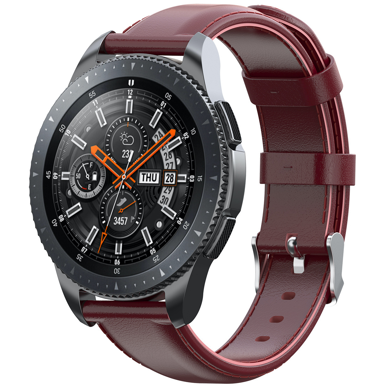 Huawei Watch GT bőrszíj - borvörös