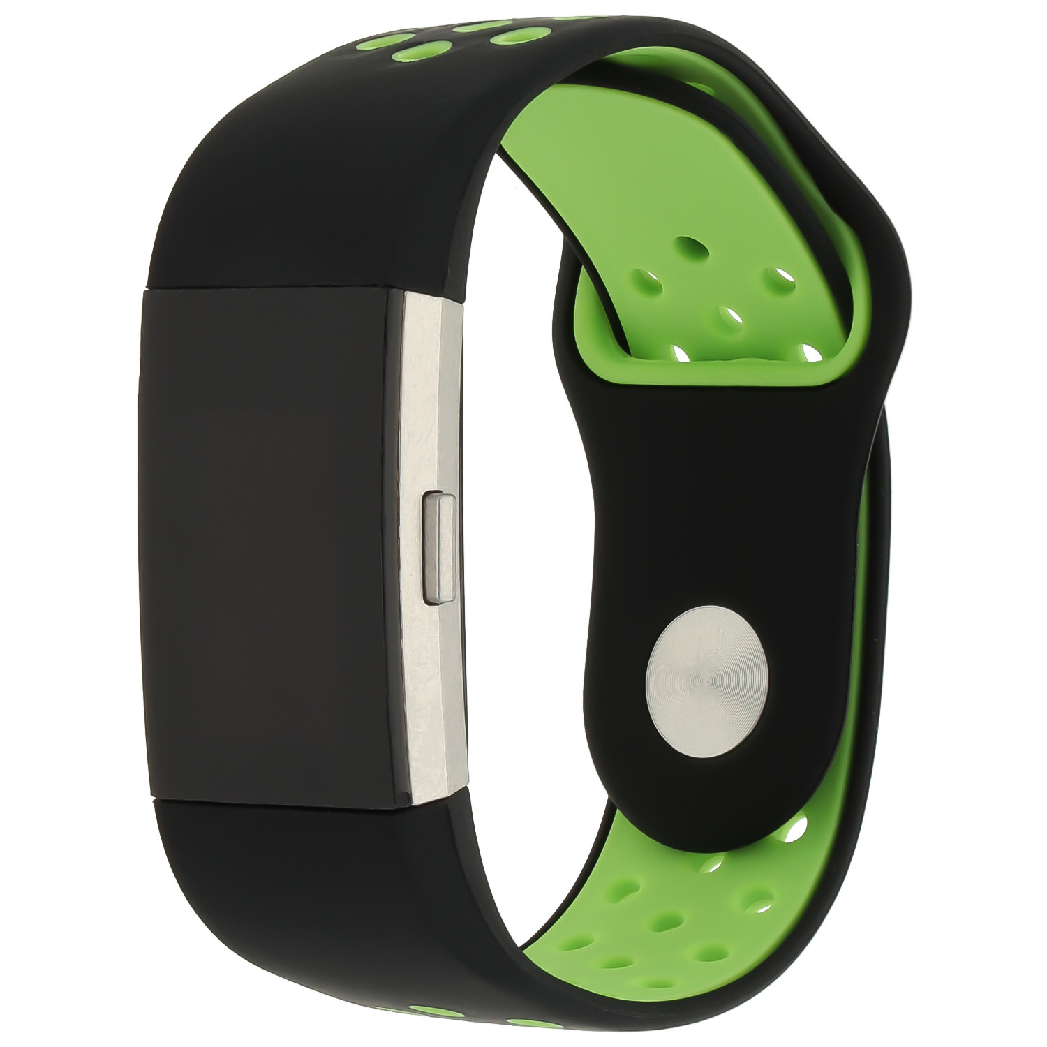 Fitbit Charge 2 dupla sport szalag - fekete-zöld