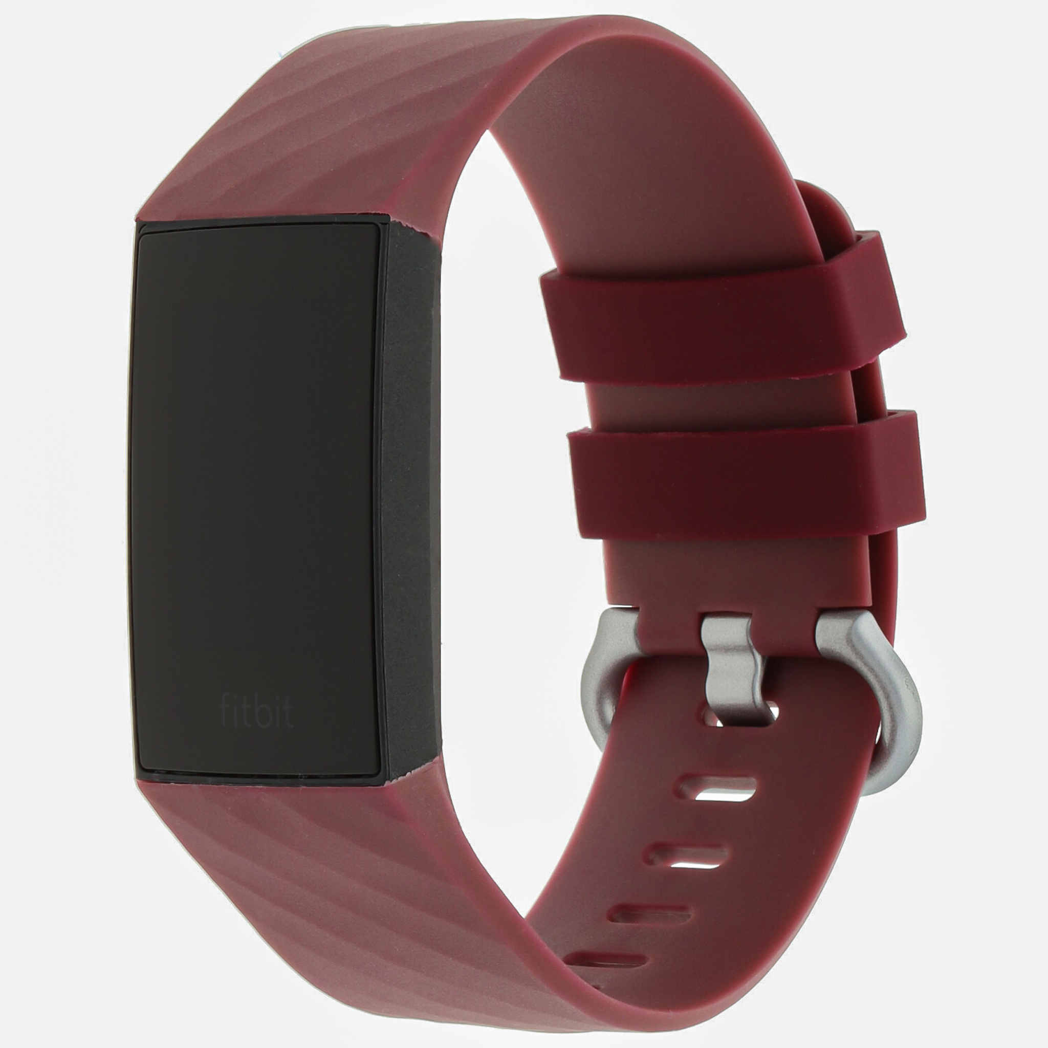Fitbit Charge 3 &amp; 4 sport waffle szalag - borvörös