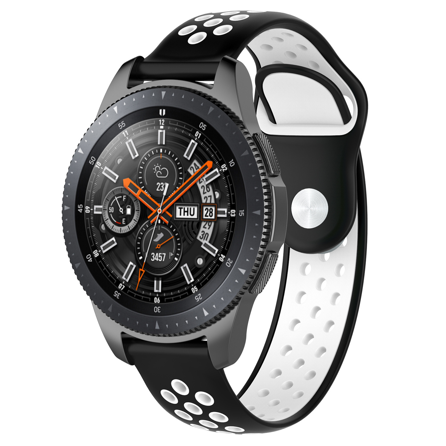 Samsung Galaxy Watch dupla sport szalag - fekete-fehér