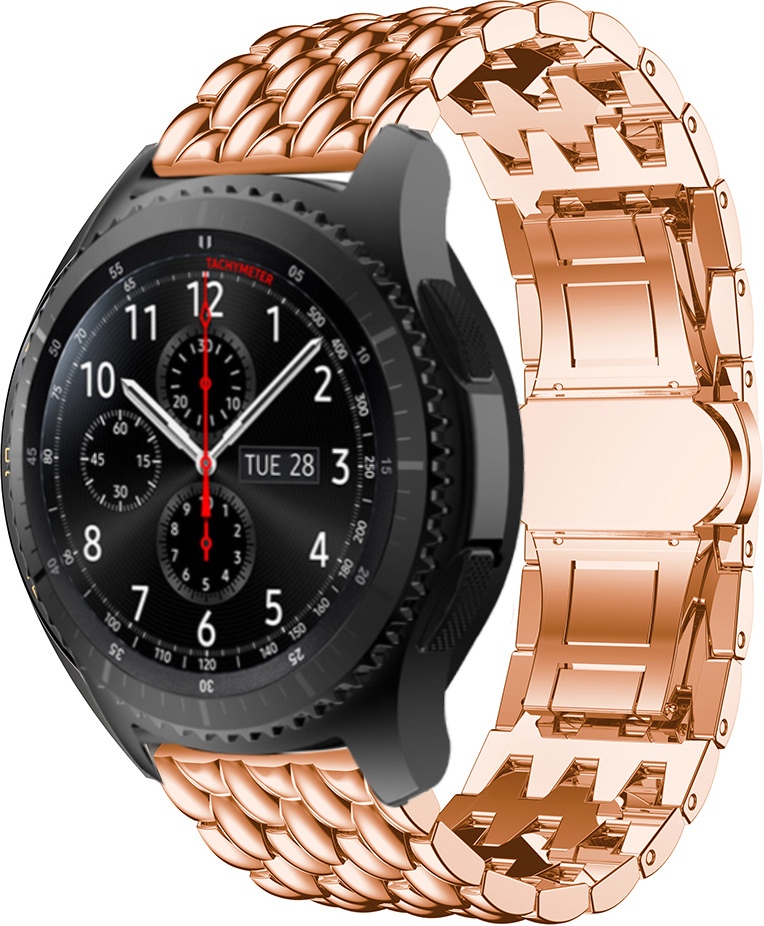 Samsung Galaxy Watch sárkány Acél link szalag - rózsaarany