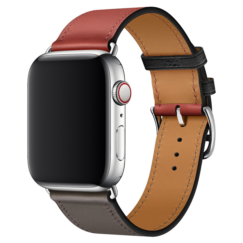  Apple Watch leather sing tour - piros szürke