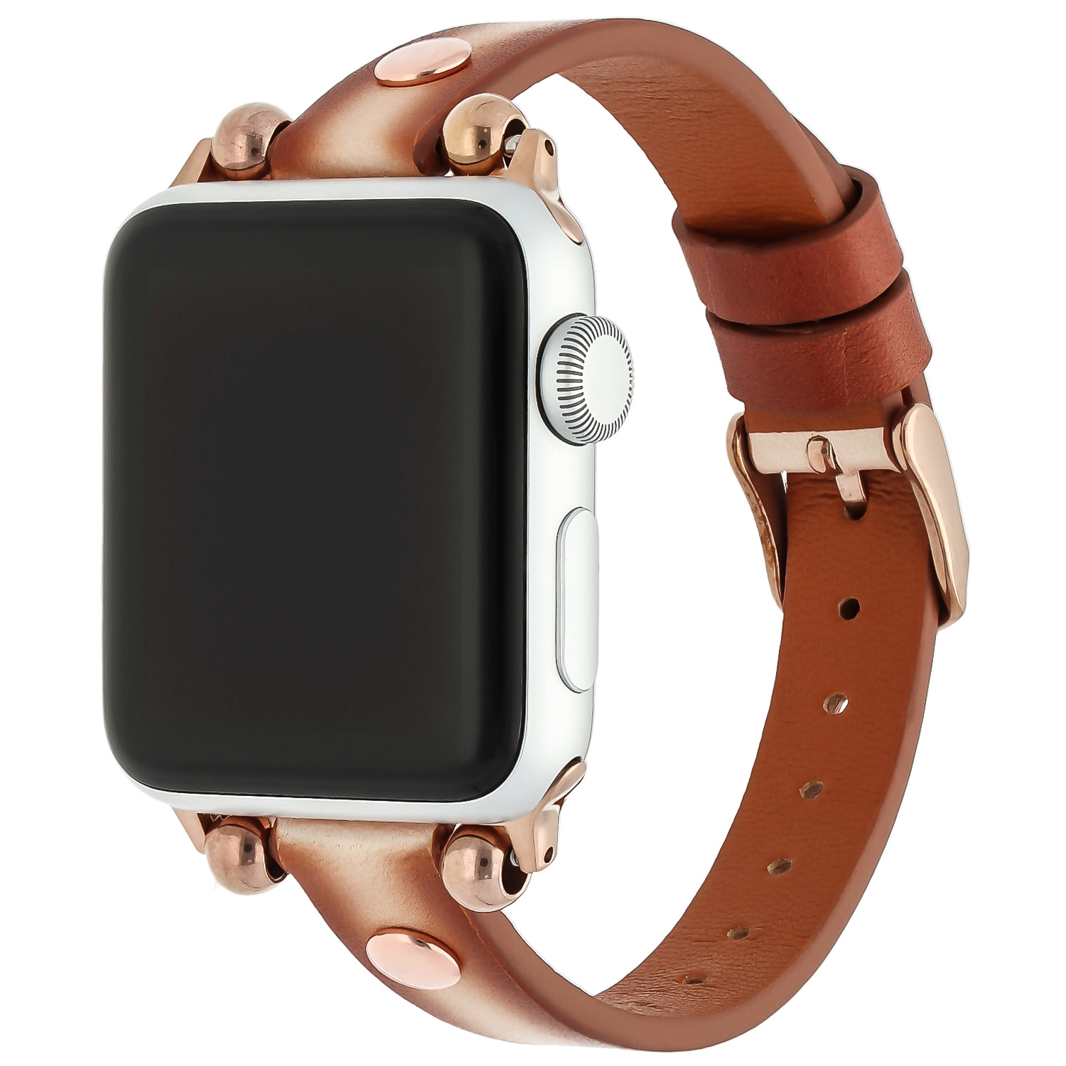  Apple Watch vékony bőrszíj - tevebarna