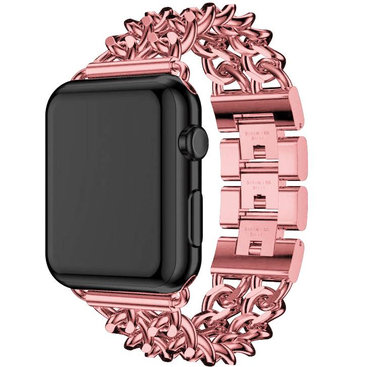  Apple Watch Acél cowboy link pánt - rózsaszín piros