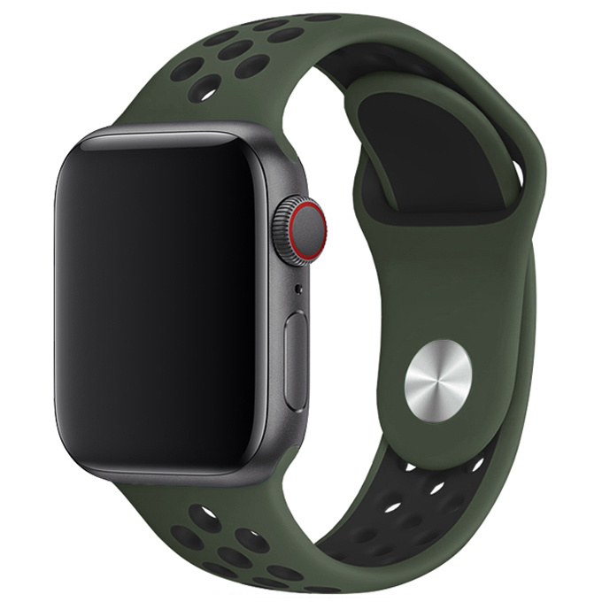  Apple Watch dupla sport szalag - hadsereg zöld fekete