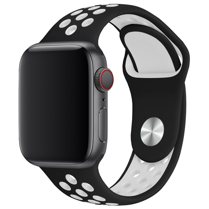  Apple Watch dupla sport szalag - fekete-fehér